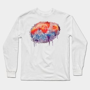 WORLD MAP water colour illustration Long Sleeve T-Shirt